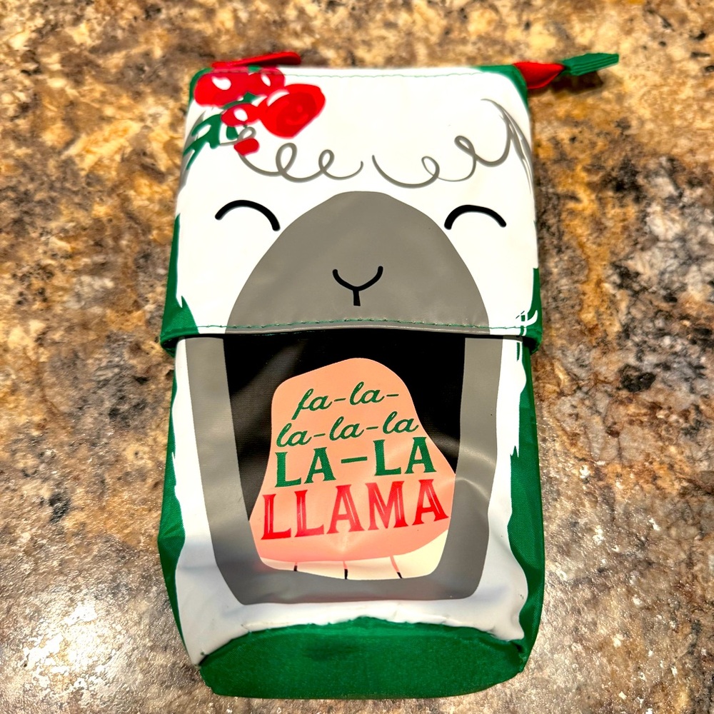 Thirty-One Hide & Seek Pouch Bag Holiday Llama